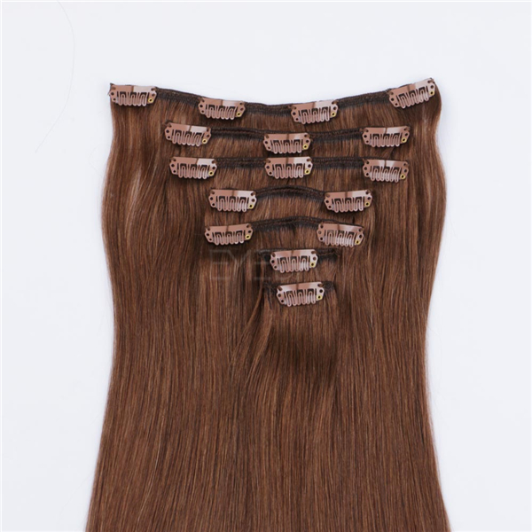 Clip In Human Hair Extensions Black WJ072